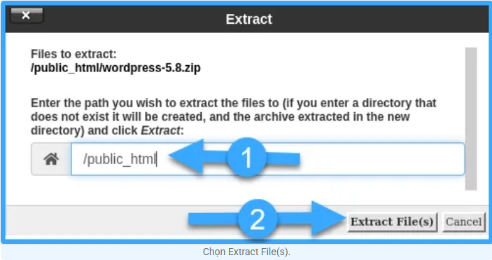 Cpanel, hosting, nén zip